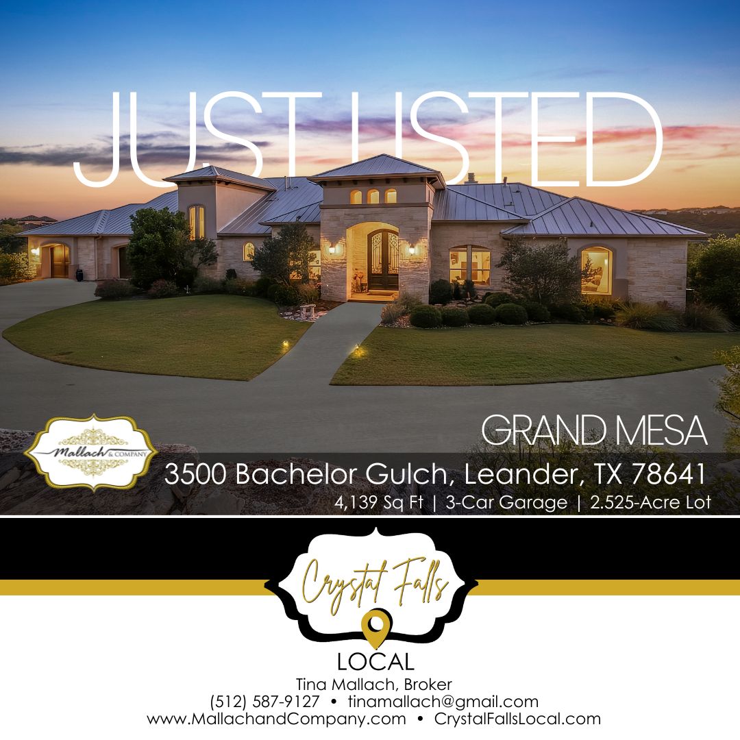 Just Listed: A Hill Country Masterpiece: Inside Leander’s Grand Mesa at Crystal Falls’ 3500 Bachelor Gulch